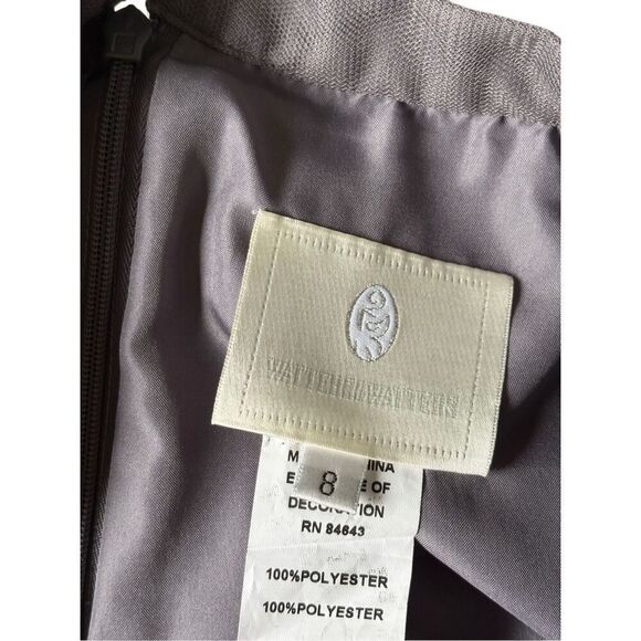 Watters & Watters Ballet Gray Pewter Tulle Long Maxi Skirt size 8 - Picture 3 of 9